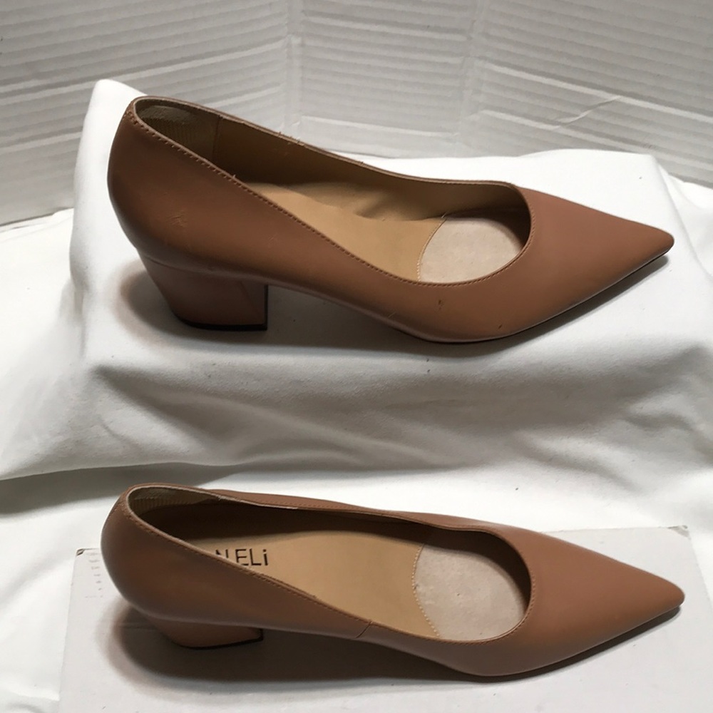 Vaneli Leather Pointy Toe With Block Heel. New! - image 1